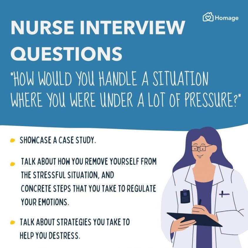 nurse interview questions - handling high pressure situations