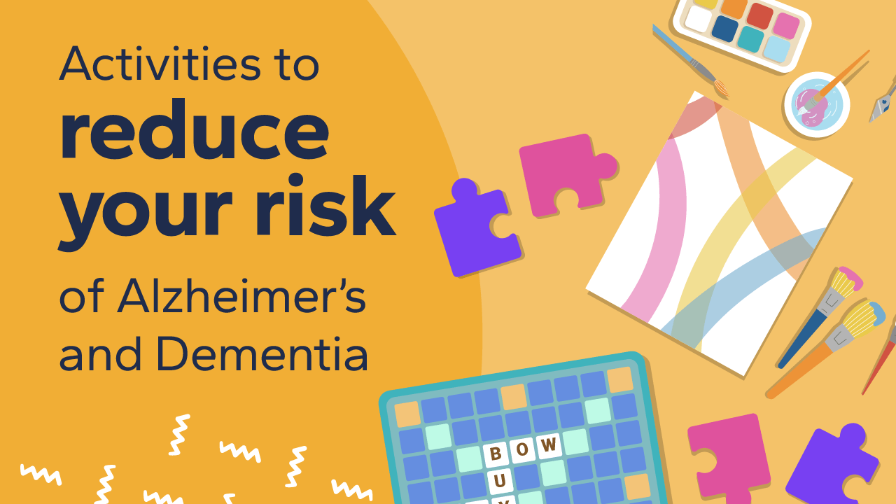 Learn ways to reduce your risk of Alzheimer's disease and dementia